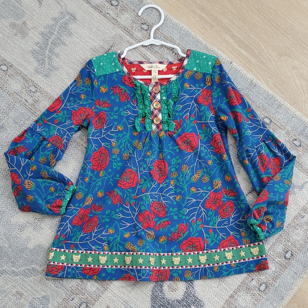Matilda Jane Girls Make Believe Tunic Top Holiday Shirt Sz6